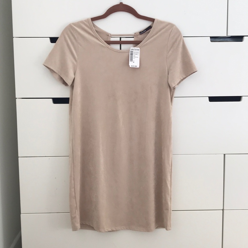 Faux Suede Mini Dress